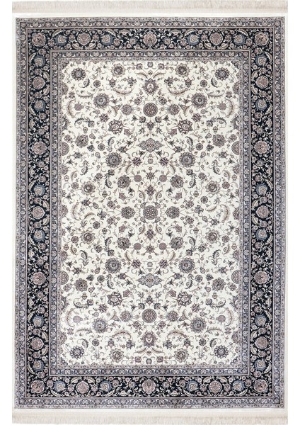 Ferimah 52183A Krem Yumuşak Dokulu Sık Dokuma Üst Kalite Vintage Ipek Bambu Halı
