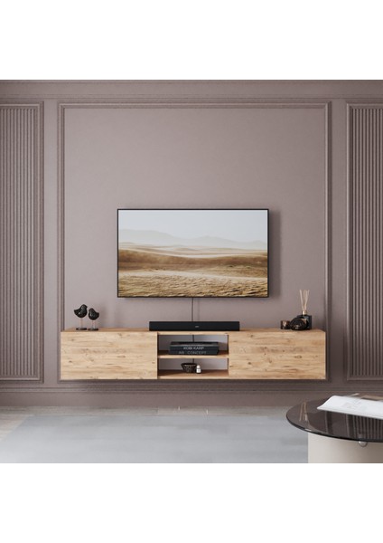 Vera 2 Kapaklı 180 cm Duvara Monte Tv Ünitesi - Atlantik Çam modelleri
