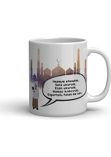 Imamlara Özel Baskılı Kupa Bardak