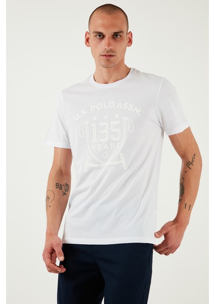 U.s. Polo % 100 Pamuk Regular Fit Bisiklet Yaka Logo Baskılı T Shirt Erkek T Shirt G081SZ0112105708
