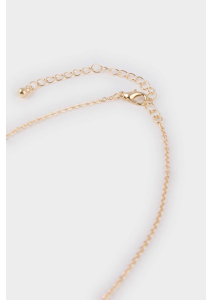 Kadın Beyaz Çiçekli Gold Kolye E8308AXNS modelleri