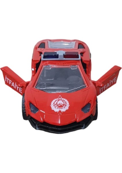 Çek Bırak Metal Araba Lamborgini - Itfaiye
