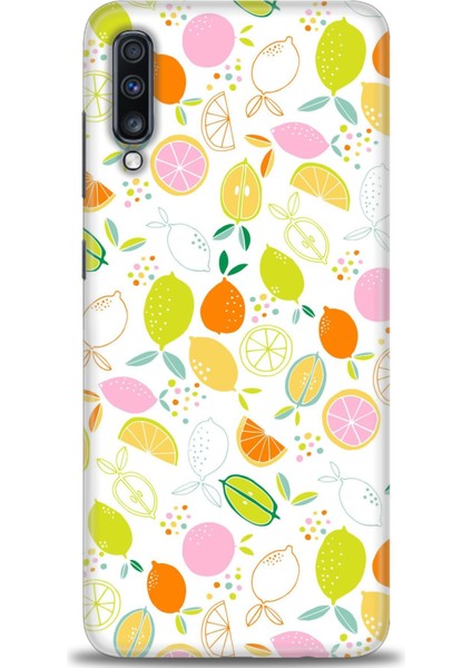 Samsung Galaxy A70 Kılıf Hd Baskılı - Renkli Limonlar