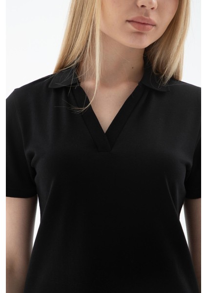 25Y0603K1 Kadın Polo V Yaka T-Shirt indirimleri