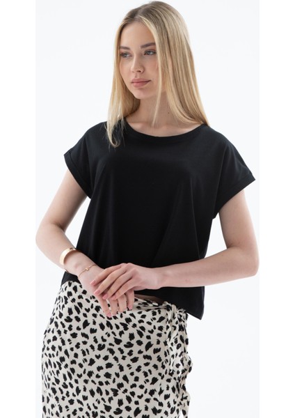 25Y0511K1 Kadın Kısa Kollu Crop T-Shirt