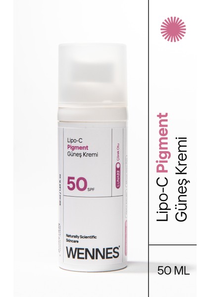 Lipo-C Pigment Güneş Kremi SPF50+ | Leke Bakımı, Aydınlatıcı Yüksek Koruma, B5 + Çörek Otu LUNA22