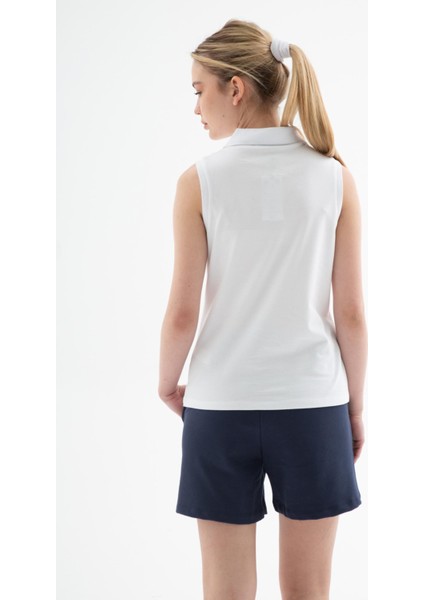 25Y0516K1 Kadın Polo V Yaka Kolsuz T-Shirt fırsatları