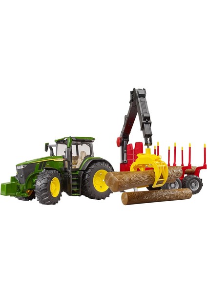 BR03154 John Deere 7r 350 Traktör ve Kütük Taşıyan Römork