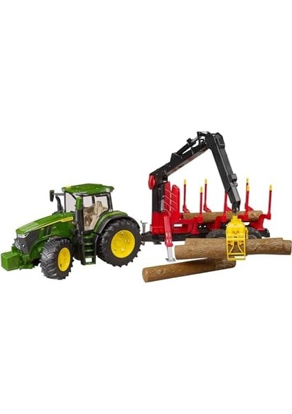BR03154 John Deere 7r 350 Traktör ve Kütük Taşıyan Römork