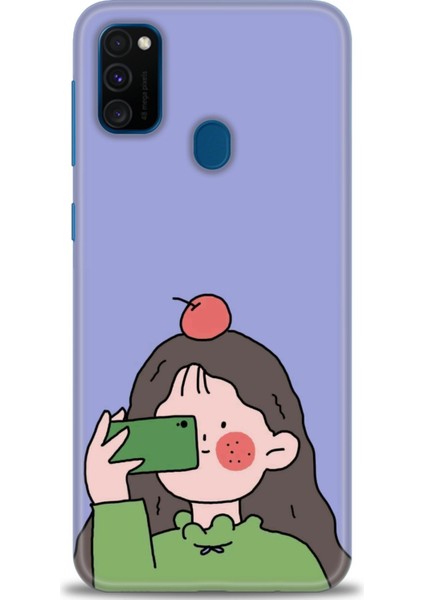 Samsung Galaxy M30S Kılıf Hd Baskılı - Yeşil Kız