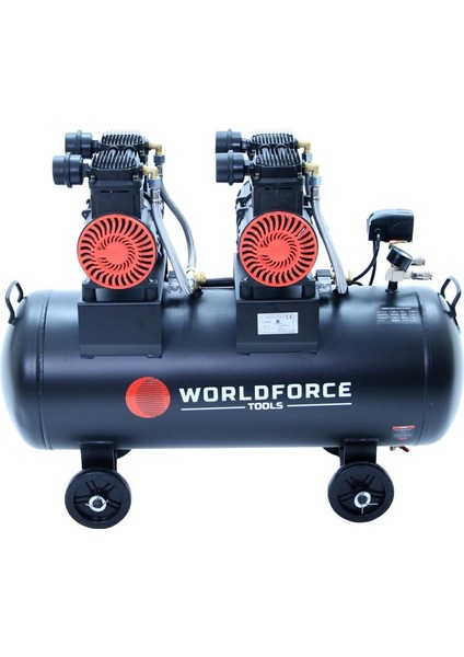 100 Lt 8 Bar Sessiz ve Yağsız Hava Kompresörü 4 Piston 4 Hp 220V 564 Lt/dk 1440 Rpm