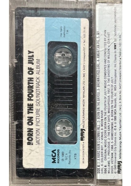 Tom Cruise Born On The Fourth Of July Kaset fiyatları