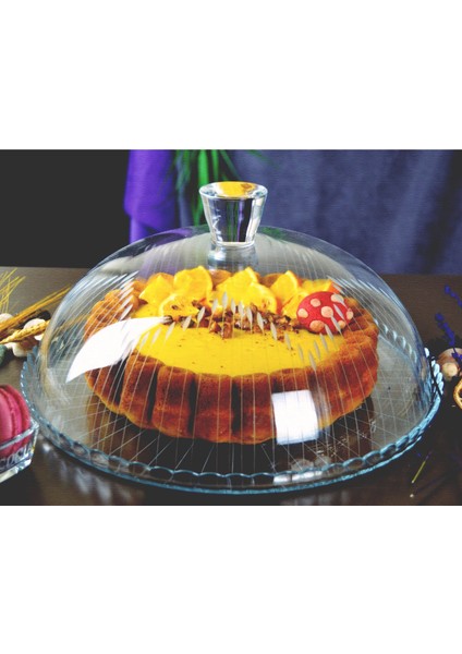 Cam Kapaklı Kek Fanusu Vega DesenlinLS fiyatları