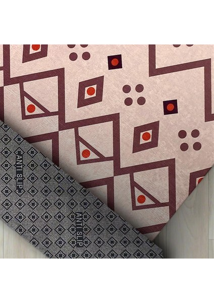 Iskandinav Kilim Tarzı Salon Oda Mutfak Halısı Bej Kırmızı Halı Kaymaz Yıkanabilir fiyatları
