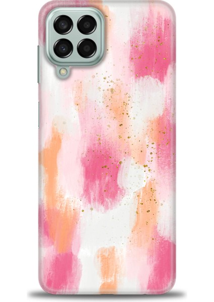 Samsung Galaxy M33 Kılıf Hd Baskılı - Pembe Palet