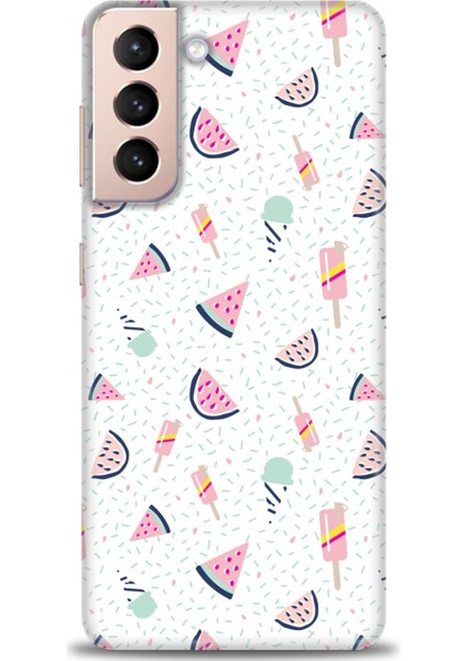 Samsung Galaxy S21 Plus Kılıf Hd Baskılı - Dondurma ve Karpuz