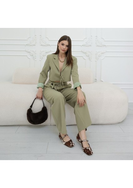 Kadın Bağlamalı Ceket Pantolon Takım fiyatları