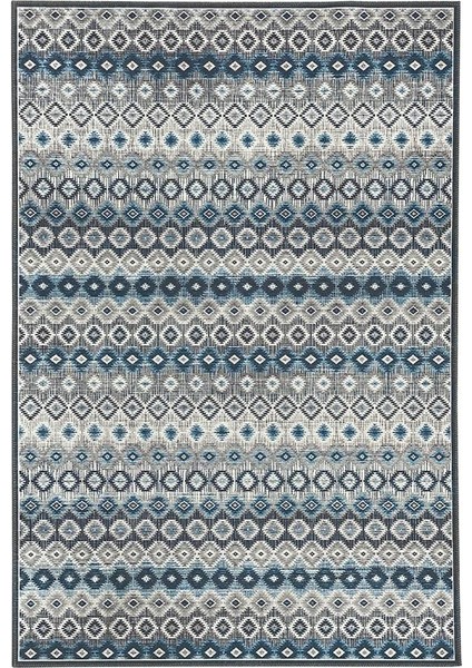 Modern Iskandinav Kilim Desenli Salon Mutfak Oda Halısı Mavi Gri Halı Kaymaz Yıkanabilir fırsatları