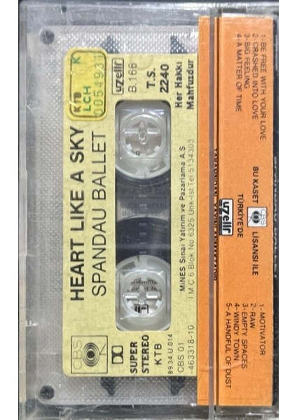Spandau Ballet Heart Like A Sky Kaset fiyatları