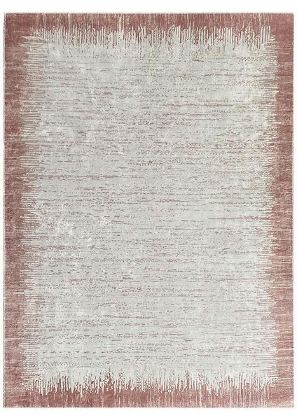 Modern Abstrak Yağmur Bordür Desenli Rose Beyaz Halı Kaymaz Yıkanabilir modelleri