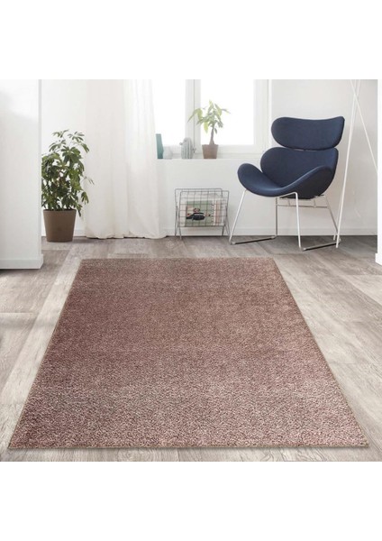 Modern Düz Kırçıllı Salon Oda Mutfak Halısı Rose Beyaz Halı Kaymaz Taban Yıkanabilir
