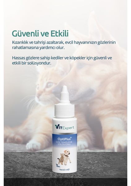 Optiplus Kedi & Köpek Antibakteriyel Göz Temizleme Solüsyonu Göz Bakımı Için Özel Formül modelleri