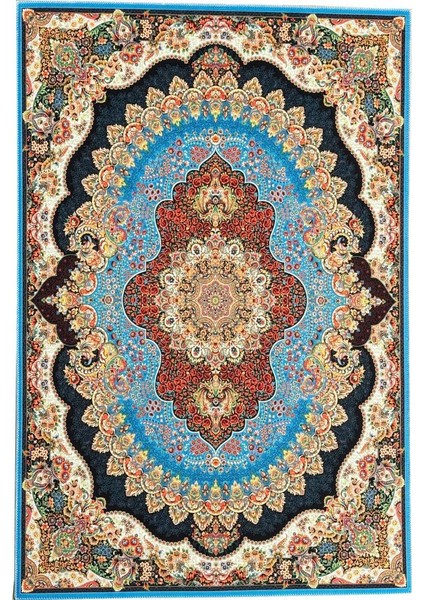Bambu Halı Salon Halısı Post Pelüş Halı Klasik Desenli Karma Renkli Halı
