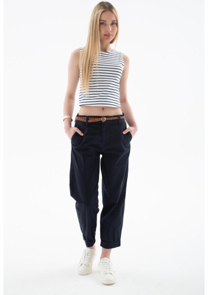 25Y0107K1 Kadın Kemerli Pantolon