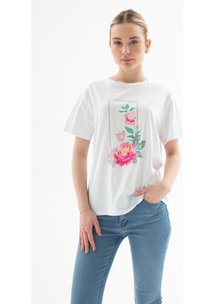 25Y0122K1 Kadın Baskılı T-Shirt indirimleri