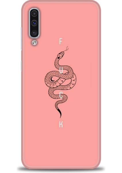 Samsung Galaxy A30S Kılıf Hd Baskılı - Pembe Yılan