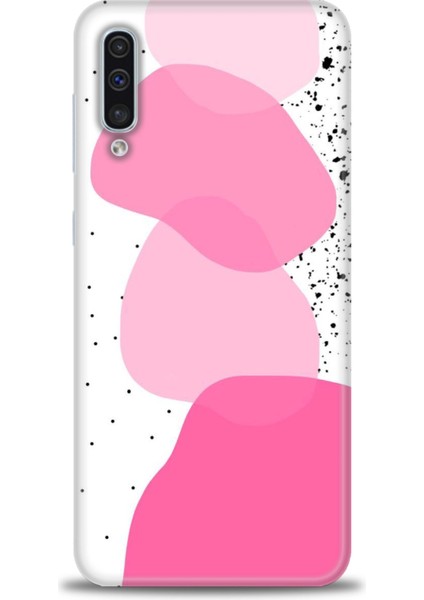 Samsung Galaxy A50 Kılıf Hd Baskılı - Pembe Beyaz Siyah