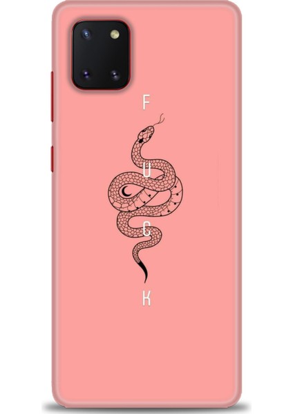 Samsung Galaxy A81 / Note 10 Lite Kılıf Hd Baskılı - Pembe Yılan