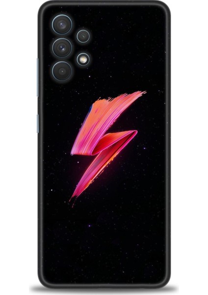 Samsung Galaxy A32 Kılıf Hd Baskılı - Pembe Şimşek