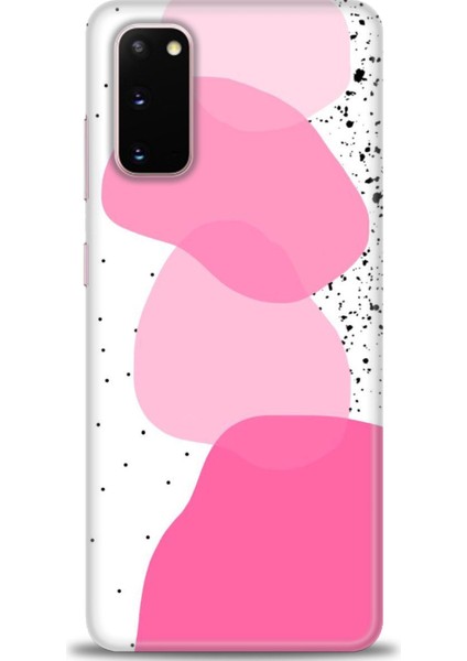 Samsung Galaxy S20 Kılıf Hd Baskılı - Pembe Beyaz Siyah
