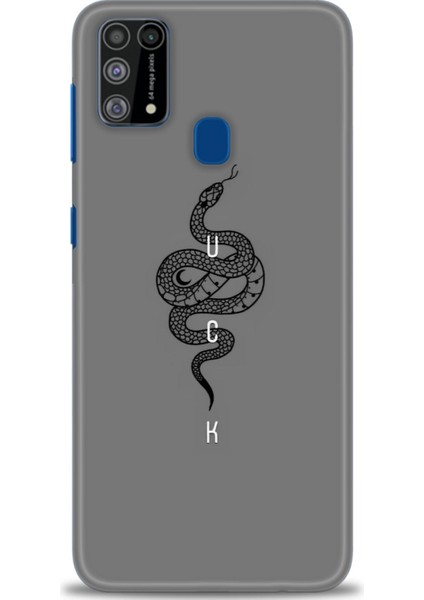 Samsung Galaxy M31 Kılıf Hd Baskılı - Siyah Yılan