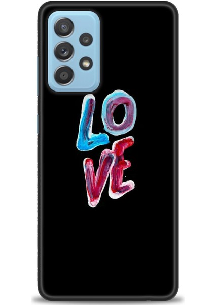 Samsung Galaxy A52 Kılıf Hd Baskılı - Renkli Love