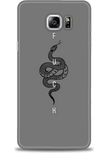 Samsung Galaxy Note 5 Kılıf Hd Baskılı - Siyah Yılan