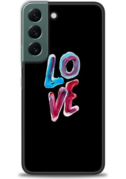 Samsung Galaxy S22 Kılıf Hd Baskılı - Renkli Love