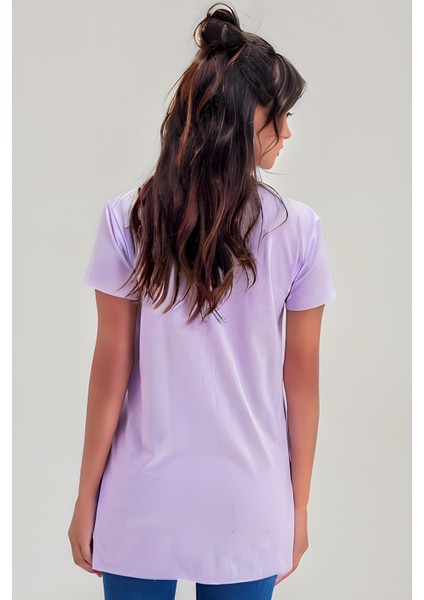 V Yaka Yanı Yırtmaçlı Maxi T-Shirt fiyatları