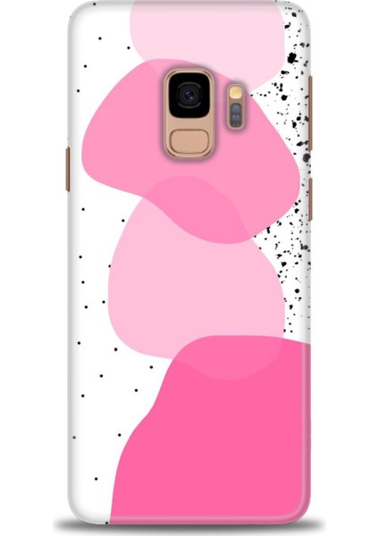 Samsung Galaxy S9 Kılıf Hd Baskılı - Pembe Beyaz Siyah