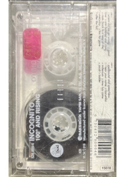 Incognito 100 And Rising Kaset fiyatları