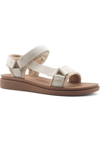 166924.Z5FX Bej Kadın Comfort Sandalet