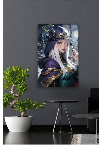 Ashe , League Of Legend - Lol - Metal Poster Yüksek Kaliteli, Canlı ve Parlak Renkler