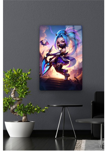 Akali , League Of Legend - Lol - Metal Poster Yüksek Kaliteli, Canlı ve Parlak Renkler