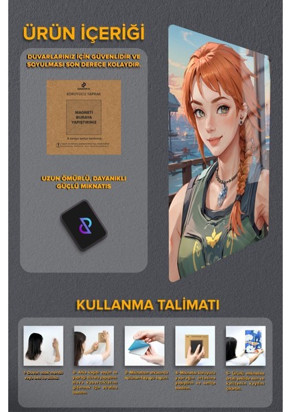 Valorant Viper Metal Poster Yüksek Kaliteli, Canlı ve Parlak Renkler