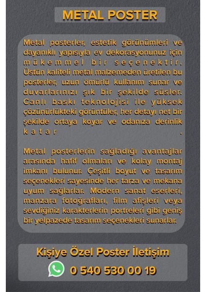Valorant Viper Metal Poster Yüksek Kaliteli, Canlı ve Parlak Renkler