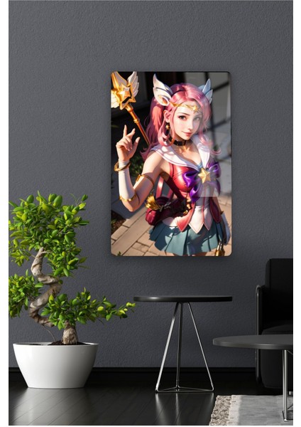 Lux , League Of Legend - Lol - Metal Poster Yüksek Kaliteli, Canlı ve Parlak Renkler