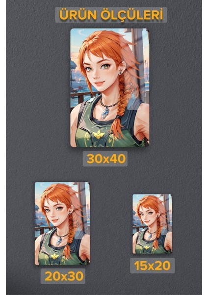 Ashe , League Of Legend - Lol - Metal Poster Yüksek Kaliteli, Canlı ve Parlak Renkler