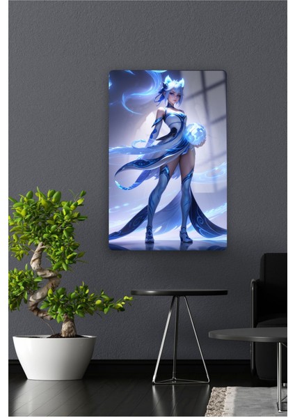 Ahri , League Of Legend - Lol - Metal Poster Yüksek Kaliteli, Canlı ve Parlak Renkler