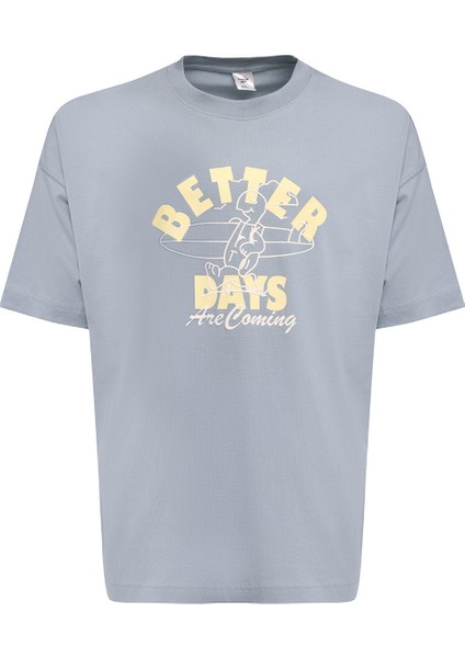 Better Days Tee Soluk Mavı Erkek Kısa Kol T-Shirt